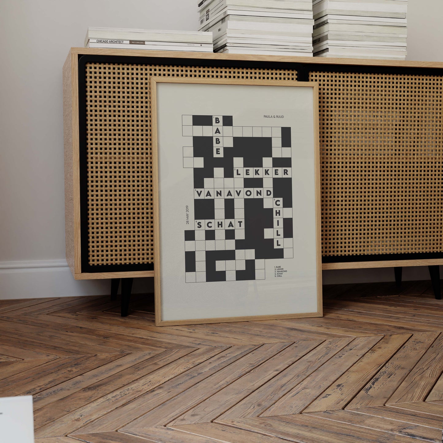 Whatsapp Conversation Art - Most Used Words - Crossword