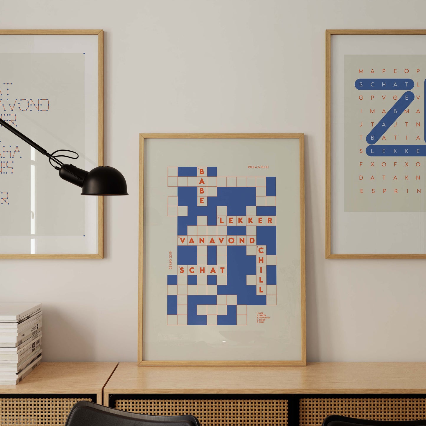 Whatsapp Conversation Art - Most Used Words - Crossword
