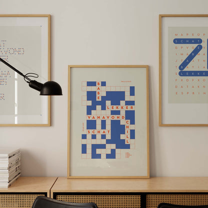 Whatsapp Conversation Art - Most Used Words - Crossword
